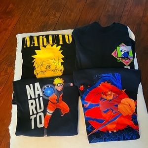 4 Naruto Anime Short Sleeve T Shirts